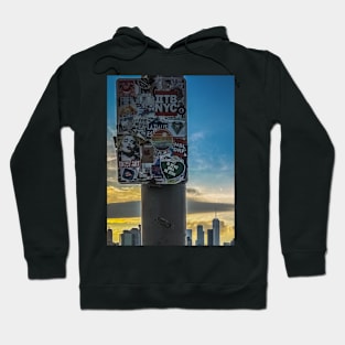 Sunset Brooklyn Bridge Manhattan Skyline NYC Hoodie